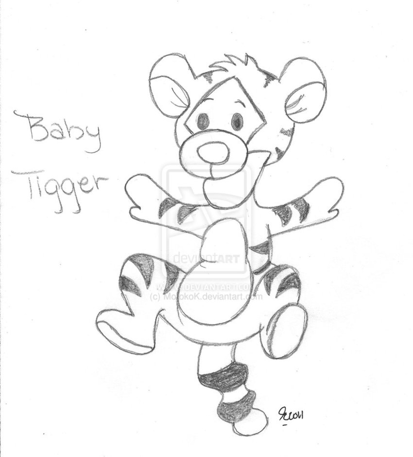 850x940 Step 2. How To Draw Tigger Step By Step Disney Characters Cartoons