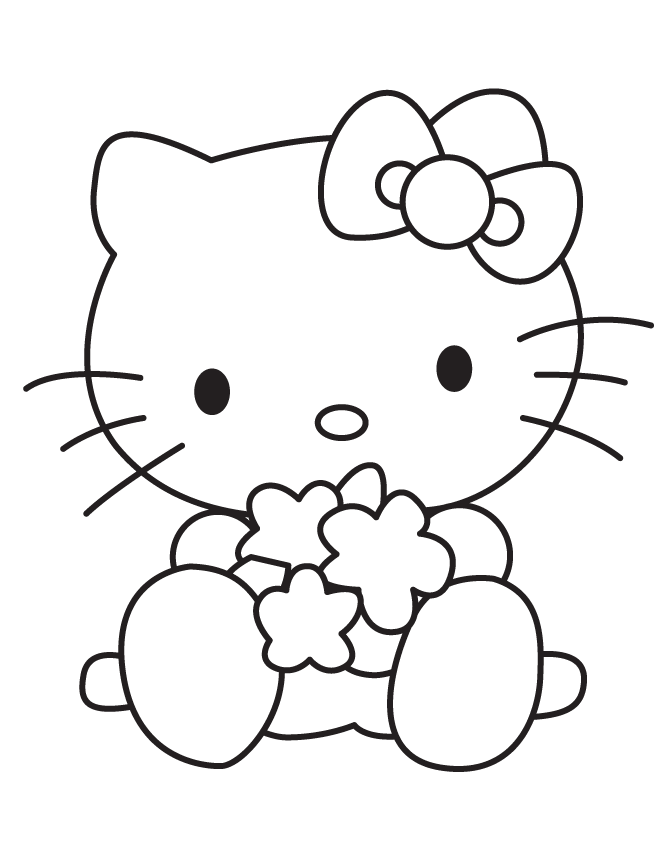 670x867 Baby Hello Kitty Playing Toys Coloring Page H Amp M Coloring Pages