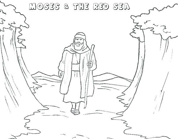 600x469 Free Printable Coloring Pages Walking Through Red Sea Page Baby