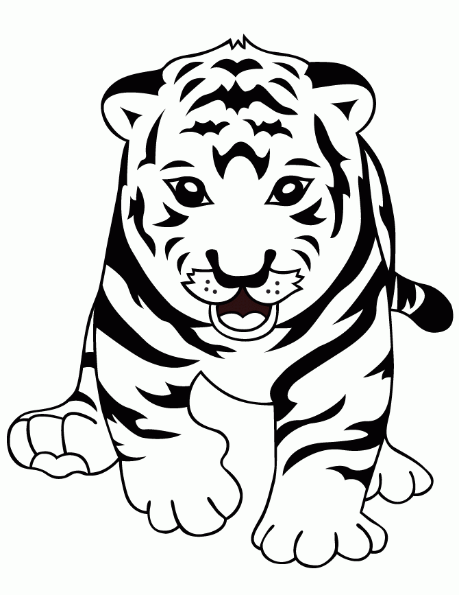 670x867 Baby Tiger Face Clipart Black And White Letters Format