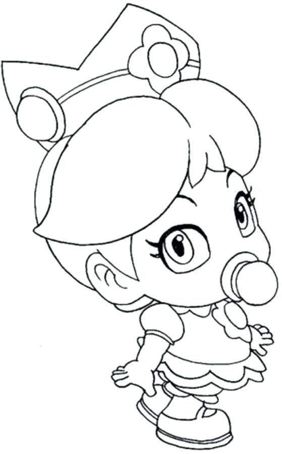 559x900 Mario Color Pages Baby Princess Peach Coloring Pages Mario Baby