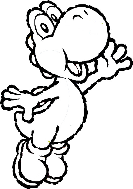 455x646 Yoshi Coloring Page