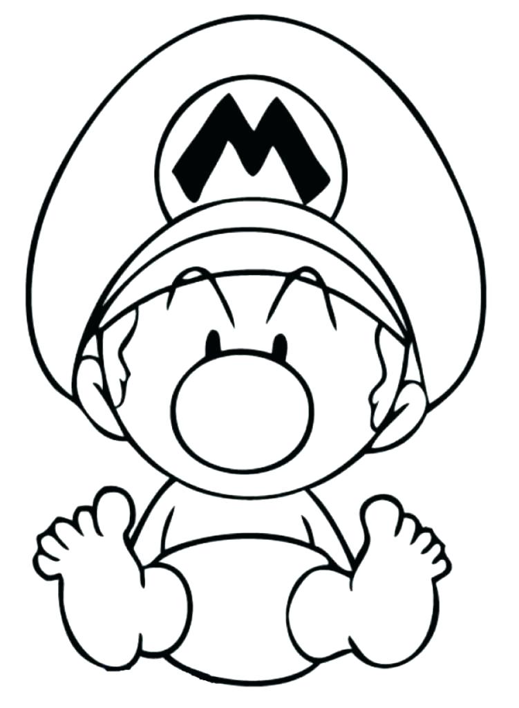751x1024 Yoshi Coloring Page