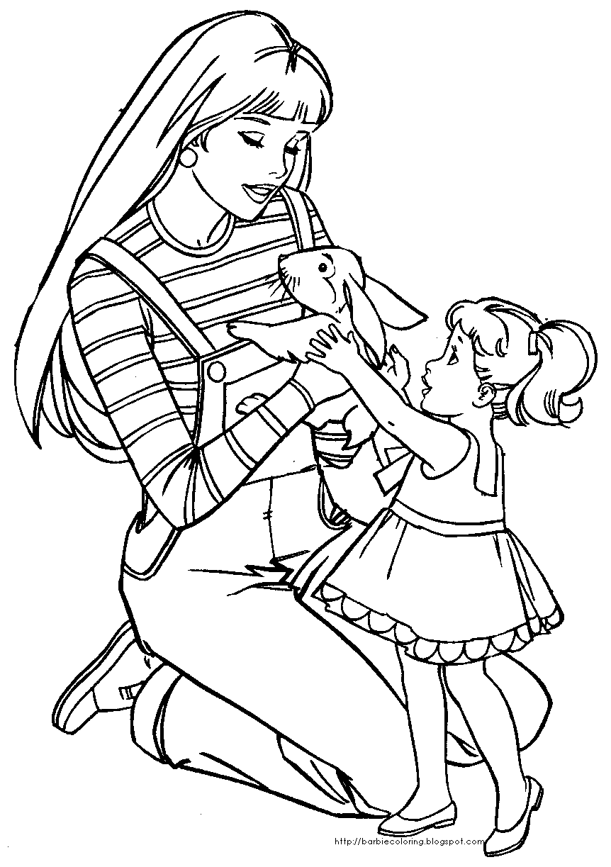 862x1223 Barbie Coloring Pages Coloring Pages Of Barbie With Kelly