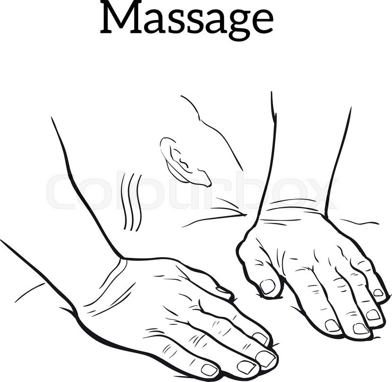 800x781 Hand Massage, Back Massage, Body Massage. Types Of Massage. Set