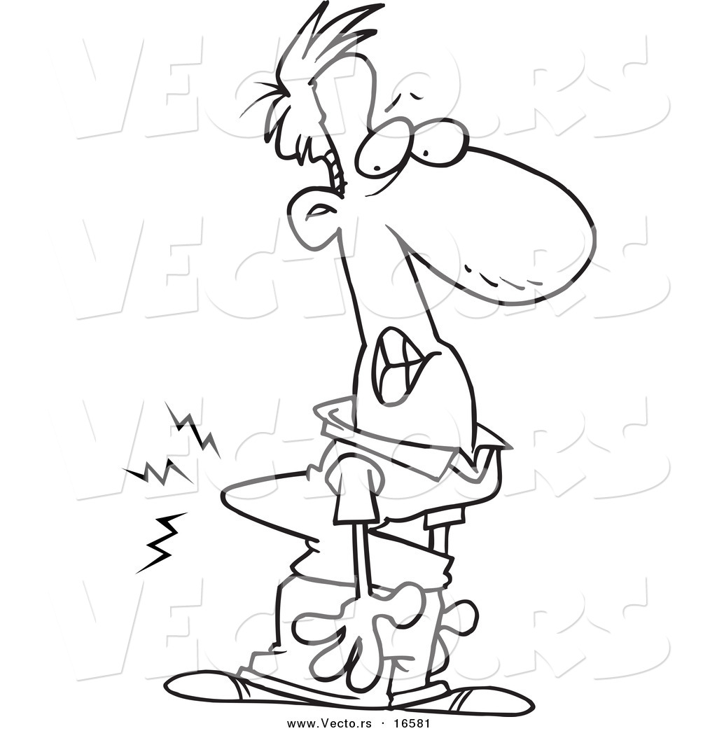 1024x1044 Vector Of A Cartoon Man With A Crooked Back
