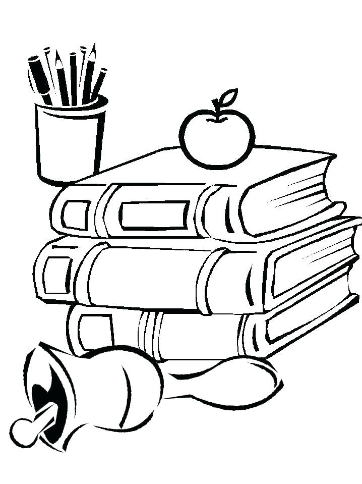 718x959 School Supplies Coloring Page Coloring Page School Equipment