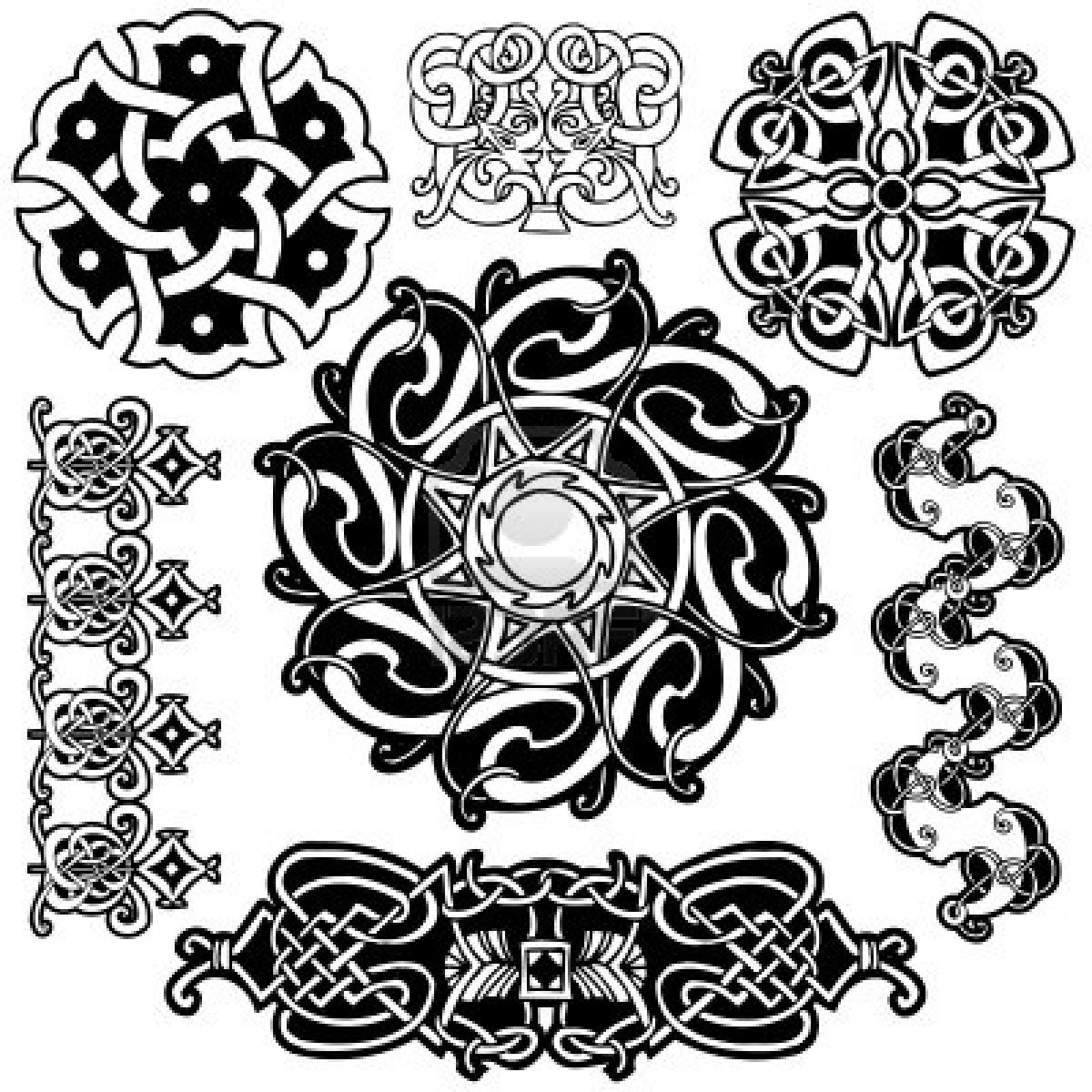 1200x1200 Celtic Art Collection On A White Background. Celtic Knots