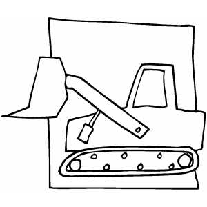 300x300 Backhoe Sketch Coloring Page