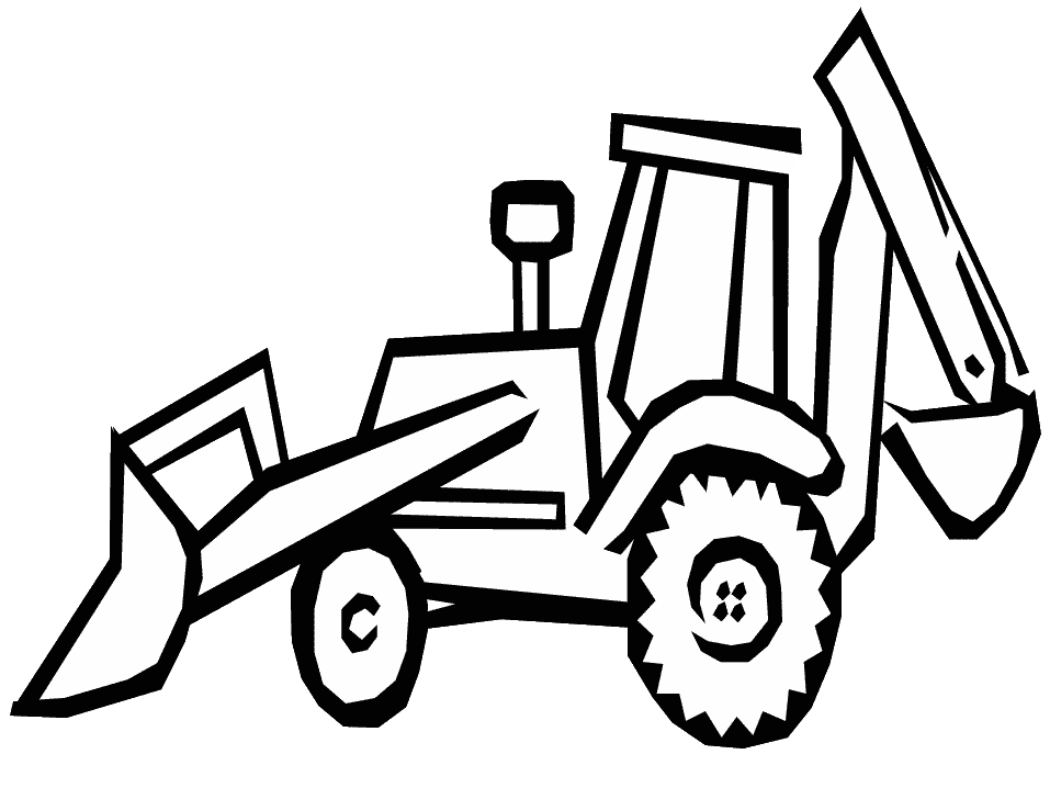 957x718 Creative Printable Bulldozer Coloring Pages