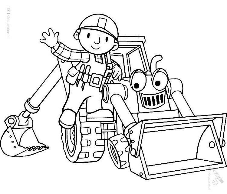 750x640 Digger Coloring Pages