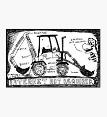 210x230 Backhoe Drawing Wall Art Redbubble