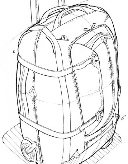 411x527 27 Best Rendering Images On Backpacks, Product Sketch