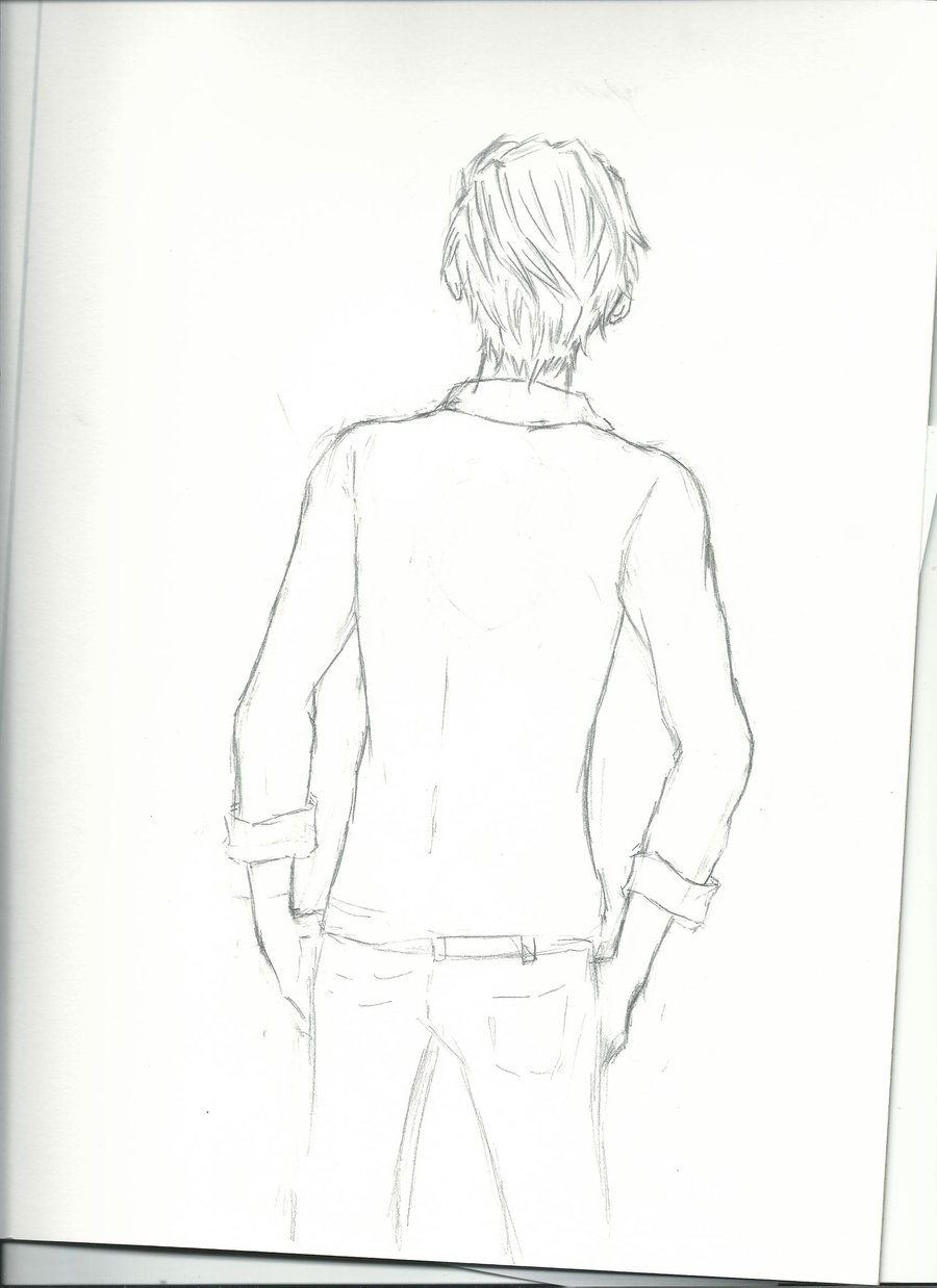 900x1238 Back Of A Guy (Not Finished) By Raining Hard