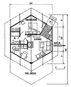 236x288 Kanga Cabin Drawings. Small House Design