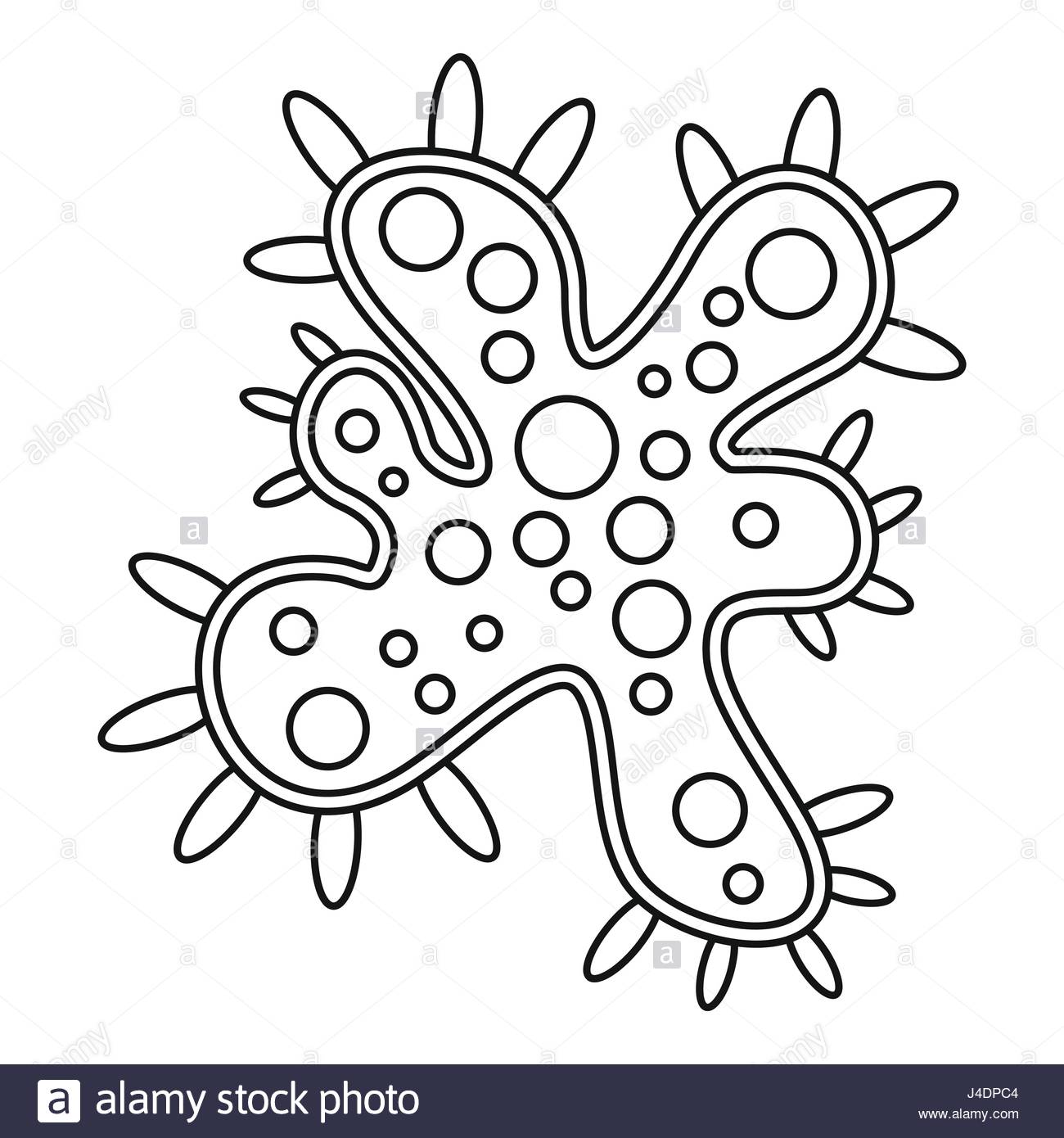 1300x1390 Bacteria Icon, Outline Style Stock Vector Art Amp Illustration