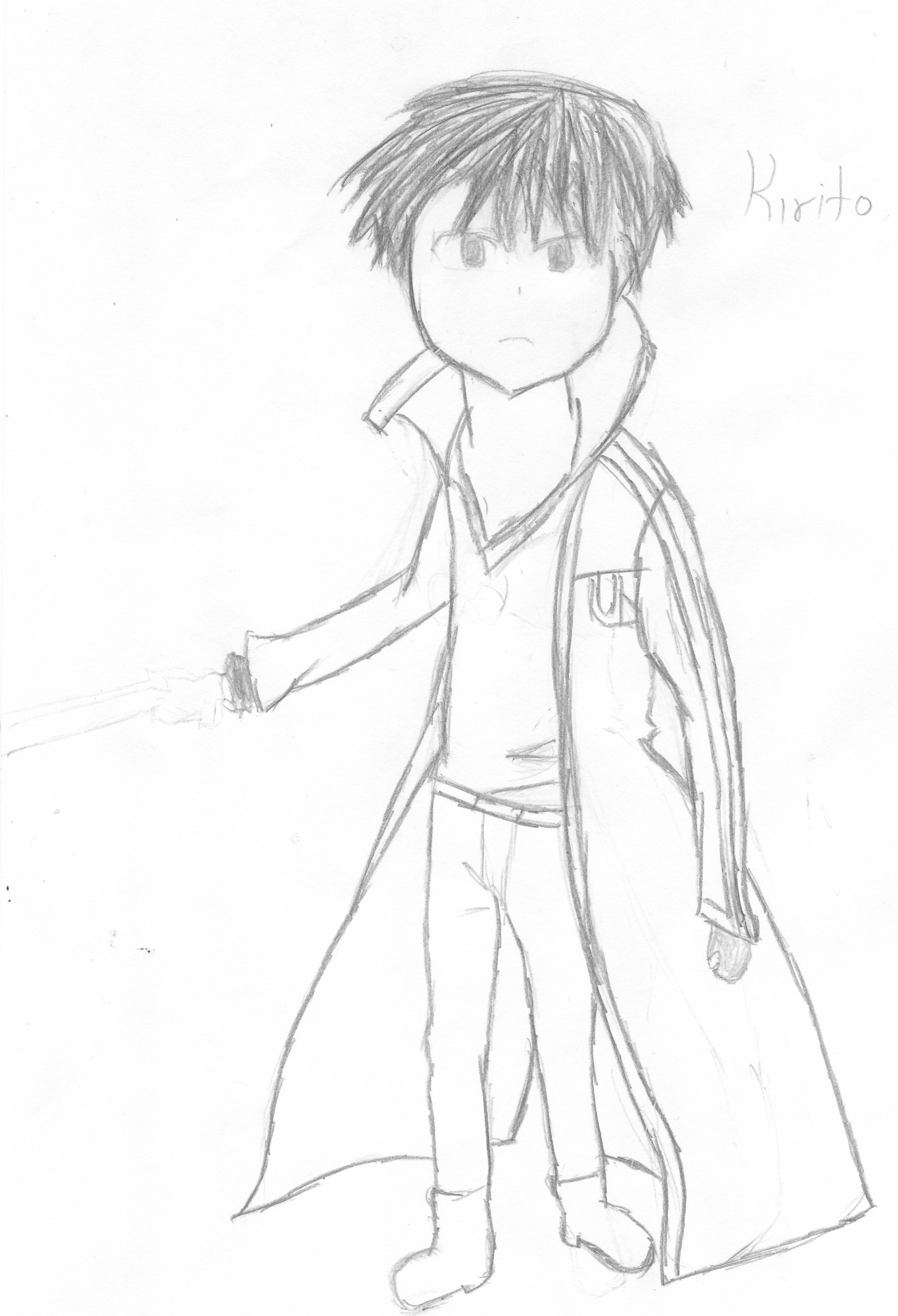 1844x2704 Kirito Drawing By Leonbrony