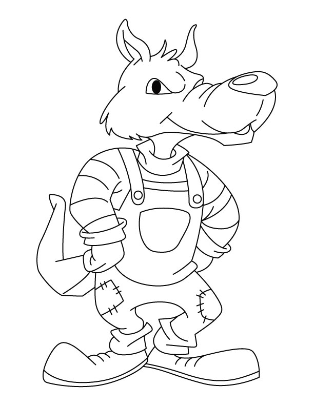 612x792 Big Bad Wolf Coloring Pages