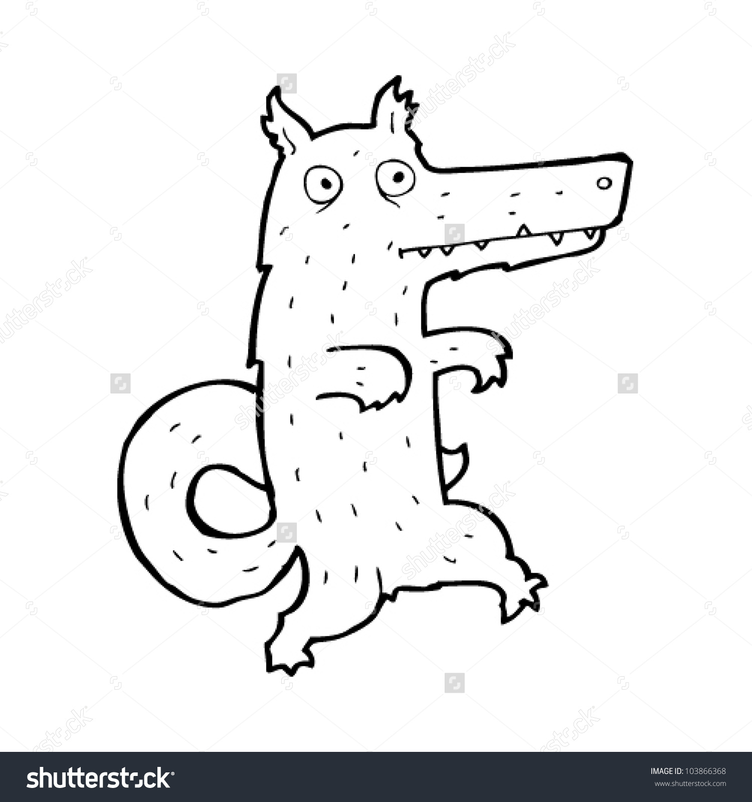 1500x1600 Big Bad Wolf Drawing Cartoon Big Bad Wolf Stock Vector 103866368