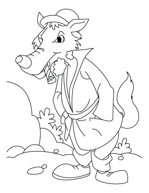 612x792 Awesome Various Big Bad Wolf Coloring Page Print Walking After
