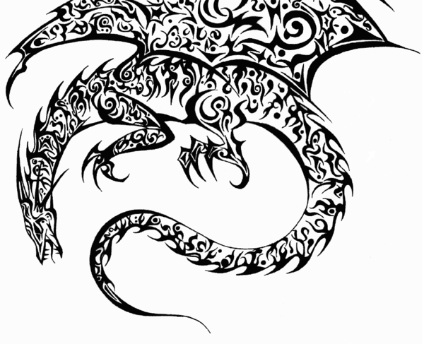 600x487 Dragon Tattoo By Avadras
