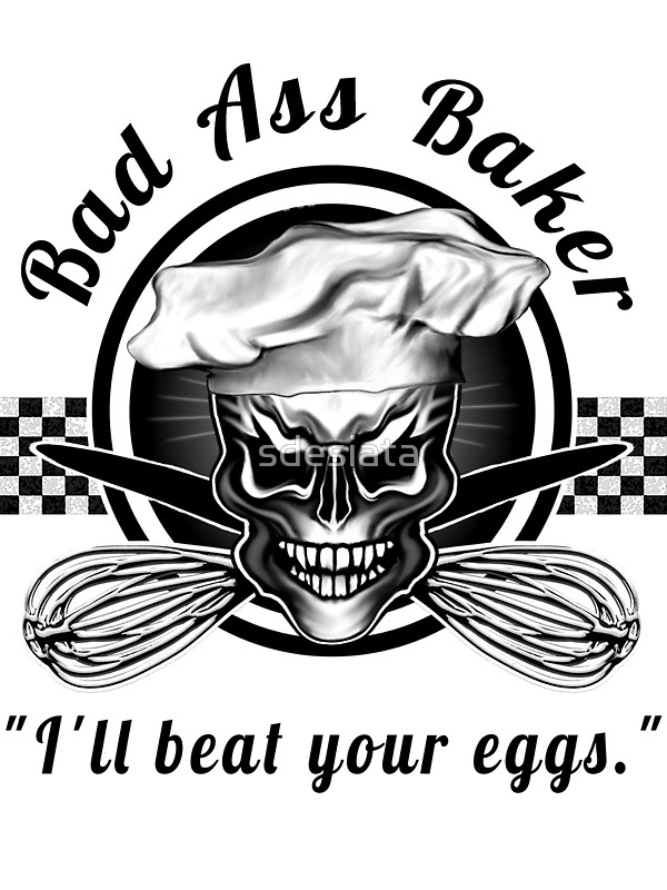 600x800 Bad Ass Baker Skull 1 Metal Prints By Sdesiata Redbubble