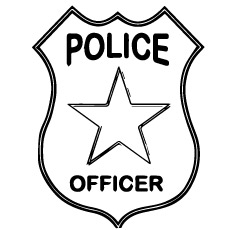230x230 Police Badge Coloring Page