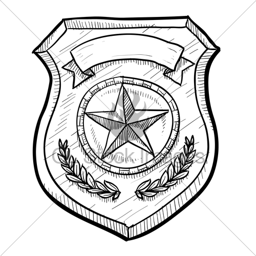 500x500 Cartoon Police Badge Group
