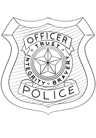 333x480 Police Badge Coloring Page Coloring Page For Kids