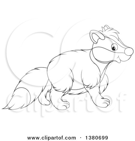 450x470 Clipart Walking Honey Badger
