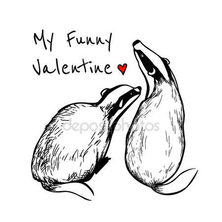 450x450 Hand Drawn Badger Emblem Stock Vector Ezhevica