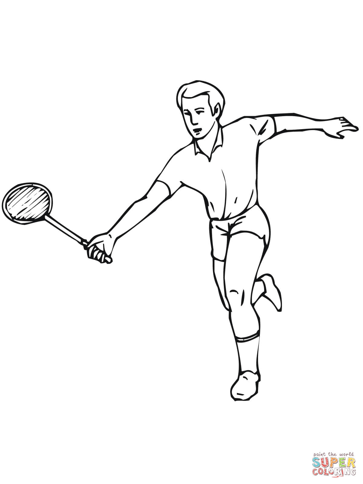 1200x1600 Badminton Coloring Page Free Printable Coloring Pages