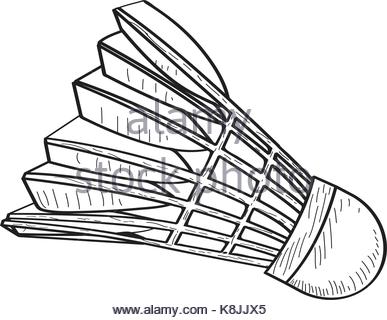 387x320 Badminton Shuttlecock Sketch Icon Stock Vector Art Amp Illustration