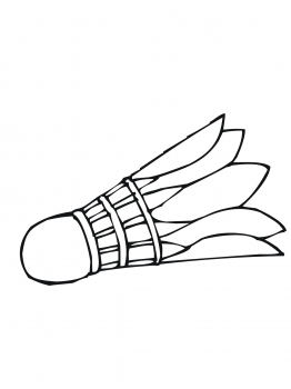 262x350 Shuttlecock Line Drawings Badminton, Printable