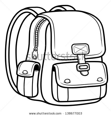 450x470 School Bag Drawing