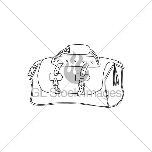 500x500 Vector Illustration Of Travel Bag. Hand Drawn Sketch Suit Gl