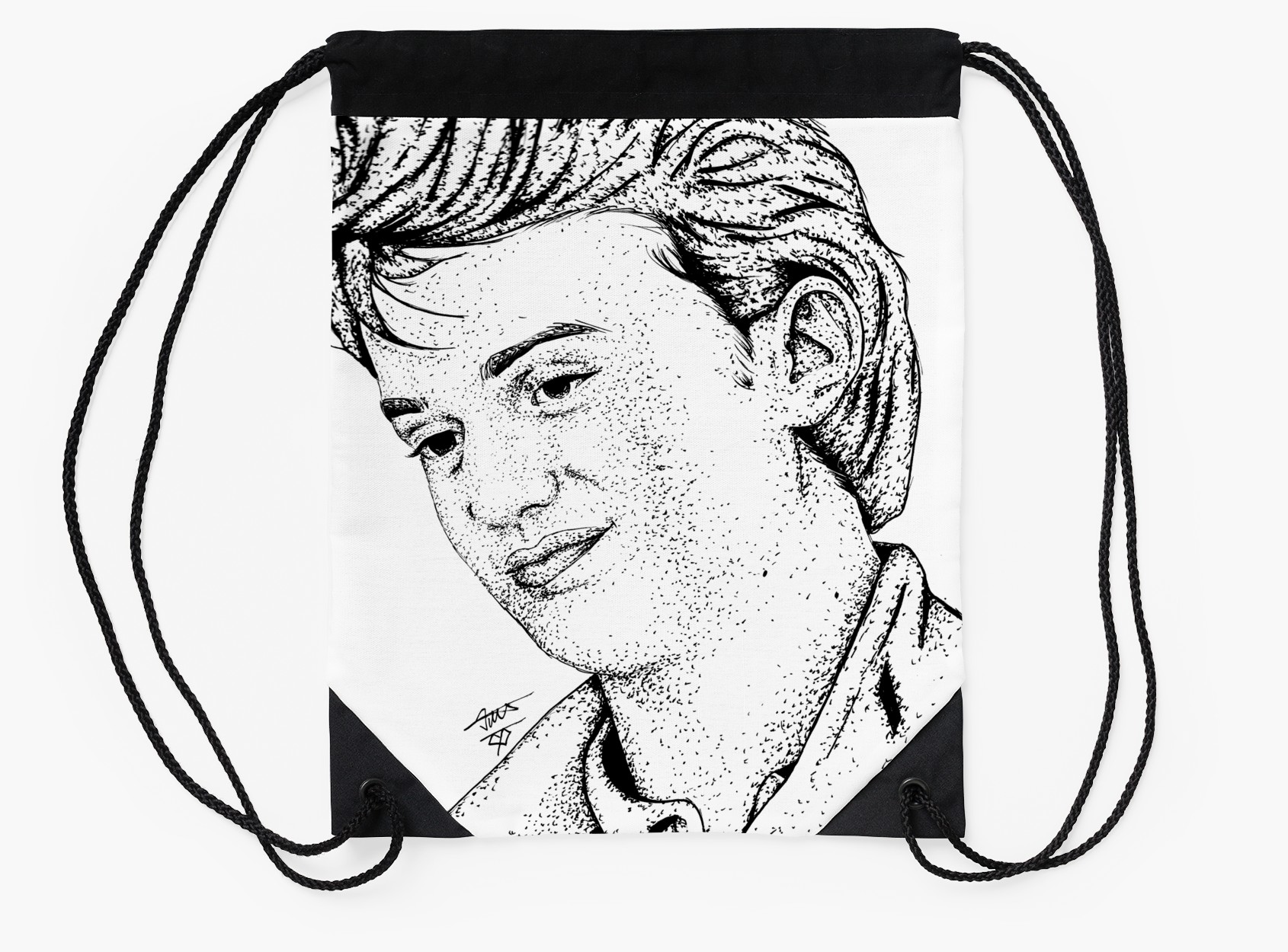 1690x1250 Steve Harrington Drawing Art Drawstring Bags By Themadsketcher