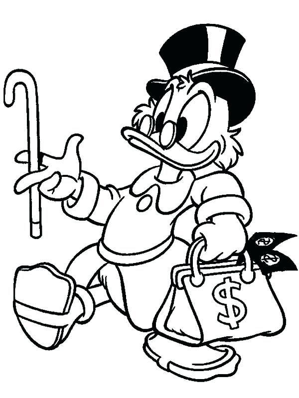 600x799 Ducktales Coloring Pages Duck Tales Duck Tales Scrooge Walking