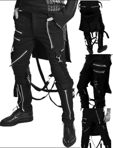 395x517 Ipso Facto Men's Gothic, Industrial, Steampunk, Punk, Cosplay Pants