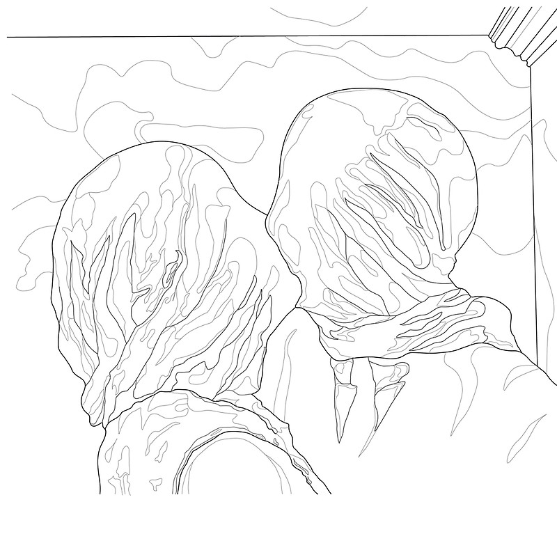 800x800 The Lovers Ii Line Drawing Tote Bags By Tessa Wiens Redbubble