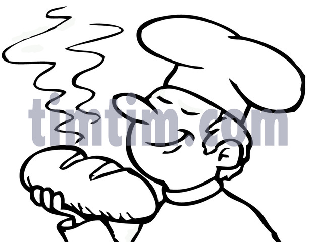 626x480 Free Drawing Of A Baker Bw From The Category Cooking Food Amp Drink