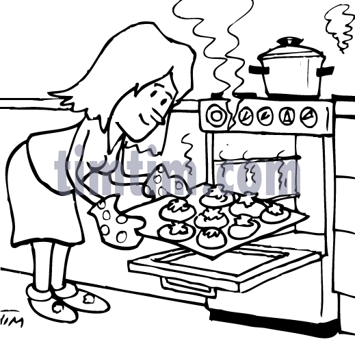 519x502 Free Drawing Of Baking Bw From The Category Cooking Food Amp Drink