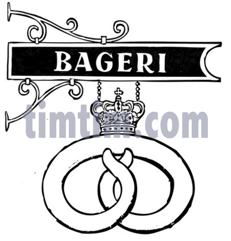 450x470 Free Drawing Of Danish Bakery Sign Bw From The Category Holidays