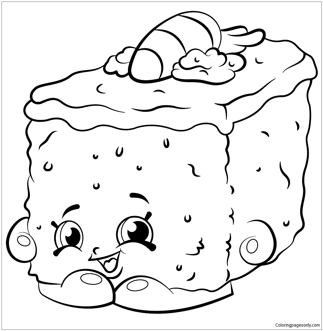 1037x1063 Bakery Carrie Carrot Cake Shopkins Coloring Page
