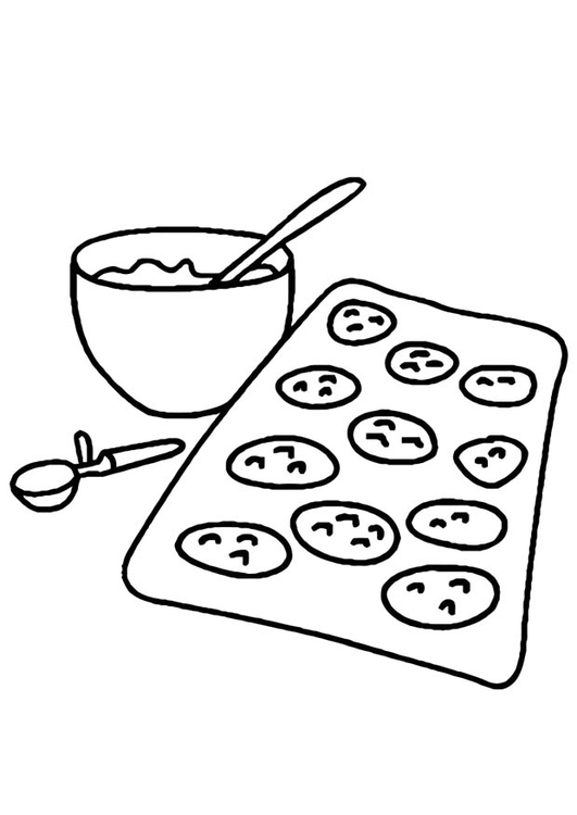 531x750 Coloring Page Baking Cookies