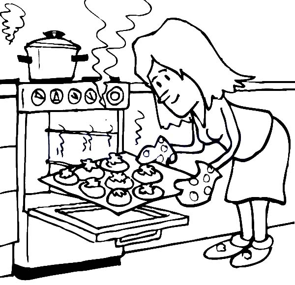 600x580 Baking Pan Coloring Pages