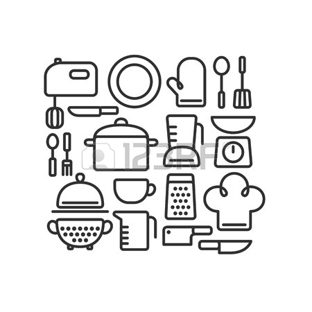 450x450 68,188 Cooking Utensils Stock Vector Illustration And Royalty Free