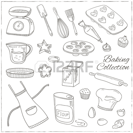 Baking Tools Drawing at GetDrawings | Free download