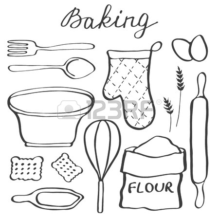 Baking Tools Drawing at GetDrawings | Free download