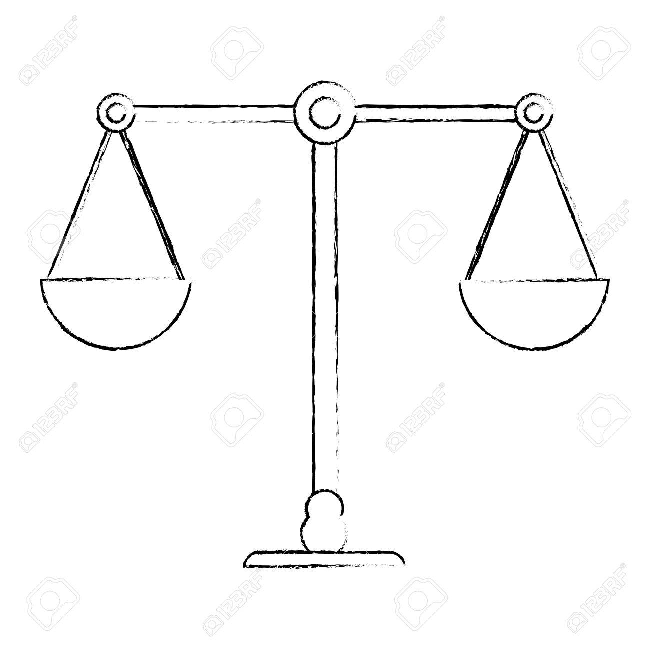 1300x1300 Balance Justice Equality Image Sketch Vector Illustration Eps